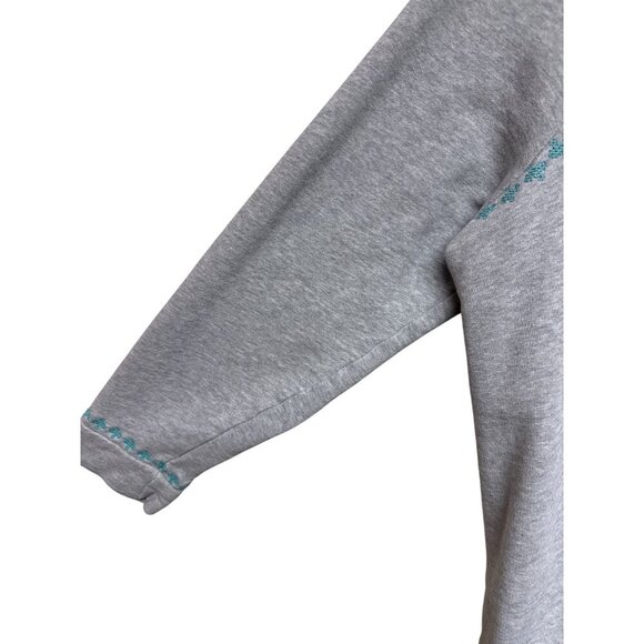 Lucky Lotus Brand Women's Sweatshirt Hoodie Embroidered Aztec Southwestern 2X - Picture 2 of 9
